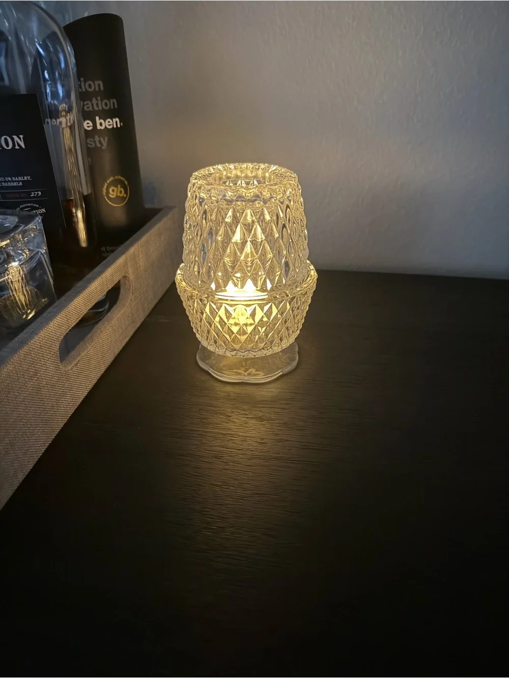Vintage Indiana Glass Fairy Lamp